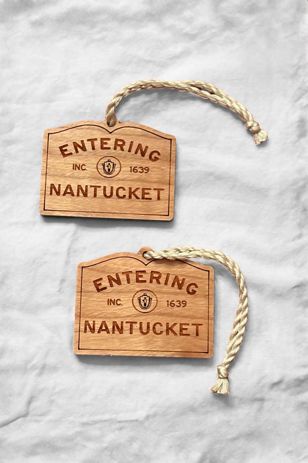 Nantucket Sign Wood Ornament – Coastal Holiday Decor, ACK Gift