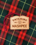 Personalized Mashpee Wooden Ornament: Rustic Cape Cod Coastal Decor