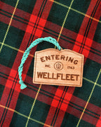 Personalized Wooden Wellfleet Sign Ornament: Cape Cod Coastal Decor