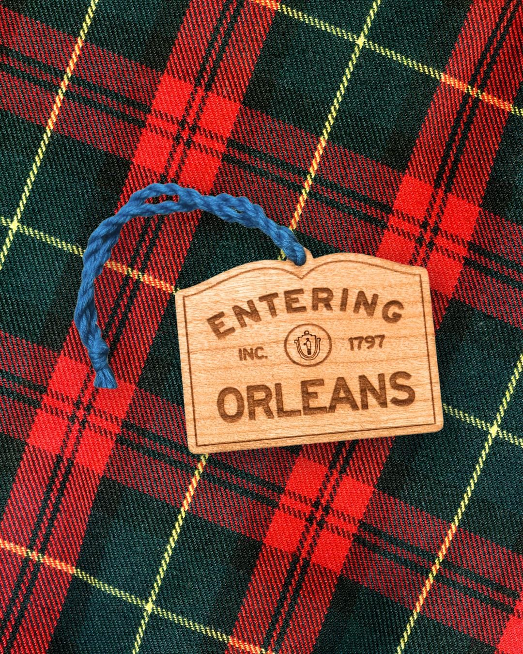 Wooden Orleans Sign Ornament: Personalized Cape Cod Coastal Gift