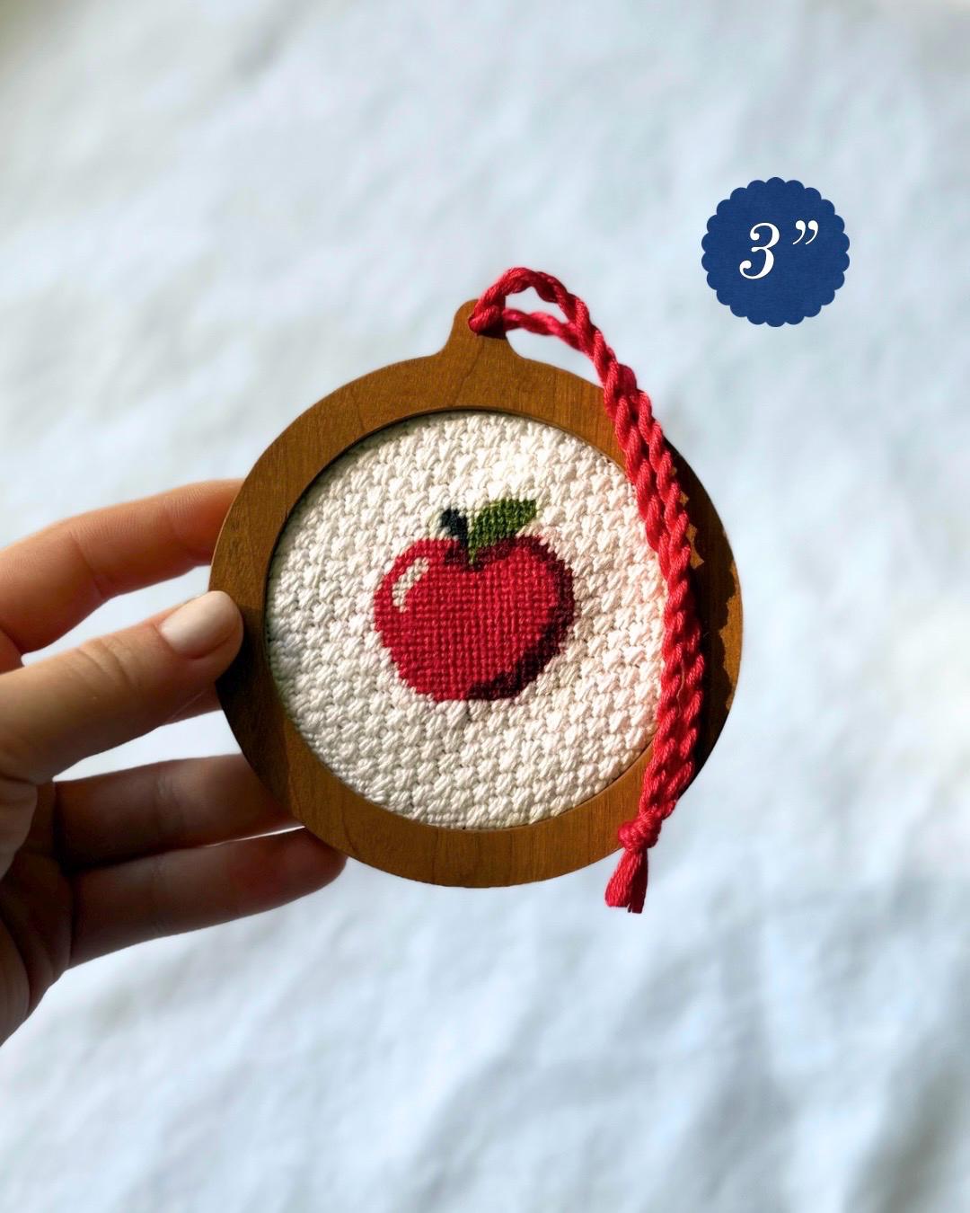 Self Finishing Needlepoint Ornament Frame - Solid Wood, 3" or 4" Canvas