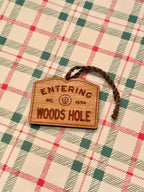 Wooden Massachusetts Town Sign Ornament – Personalized Coastal Gift