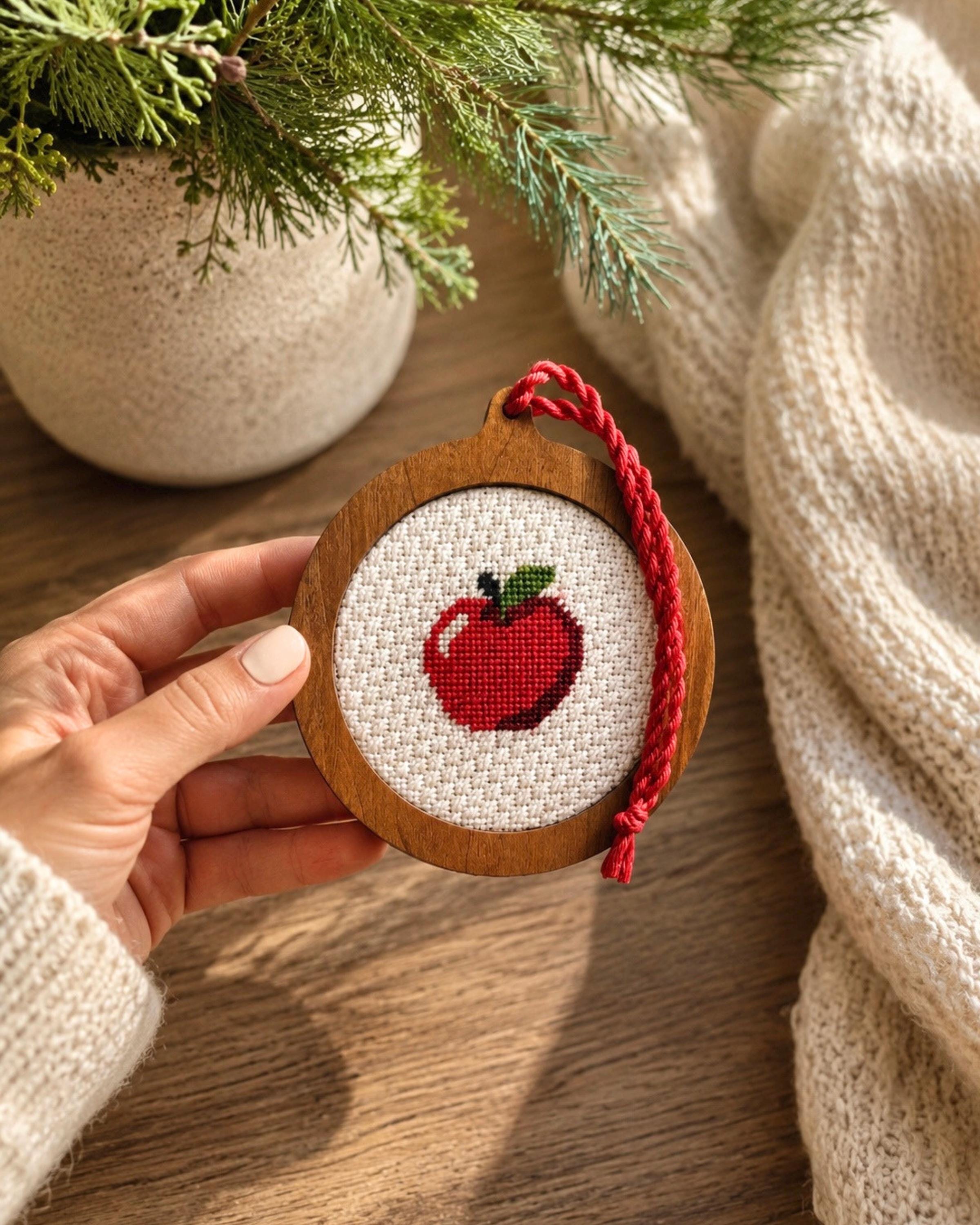 Self Finishing Needlepoint Ornament Frame - Solid Wood, 3" or 4" Canvas