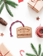 Personalized Barnstable Wooden Ornament: Cape Cod Coastal Gift