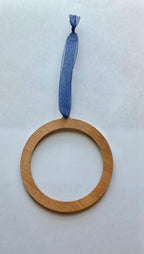 Self Finishing Needlepoint Ornament Frame - with ribbon Solid Wood, 3" or 4" Canvas