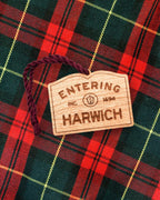 Wooden Harwich Ornament – Entering Towns Sign, Personalized Cape Cod Coastal Gift, Rustic Christmas