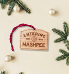 Personalized Mashpee Wooden Ornament: Rustic Cape Cod Coastal Decor
