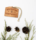 Nantucket Sign Wood Ornament – Coastal Holiday Decor, ACK Gift