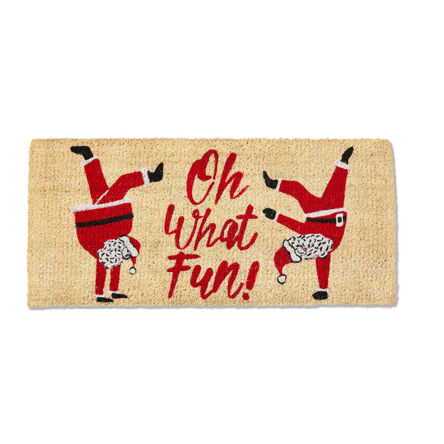 Oh What Fun Santa Est Coir Mat Multi Christmas