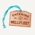 Personalized Wooden Wellfleet Sign Ornament: Cape Cod Coastal Decor