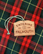 Wooden Falmouth Ornament – Entering Towns Sign, Personalized Cape Cod Coastal Gift, Rustic Christmas.