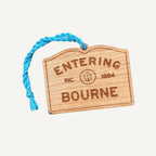 Wooden Bourne Ornament – Entering Towns Sign, Personalized Cape Cod Coastal Gift, Rustic Christmas