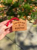 Wooden Boston Ornament