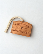 Nantucket Sign Wood Ornament – Coastal Holiday Decor, ACK Gift
