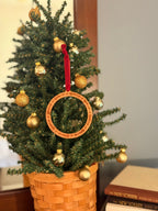 Holly Engraved Wooden Self Finishing Needlepoint Ornament