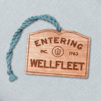 Personalized Wooden Wellfleet Sign Ornament: Cape Cod Coastal Decor
