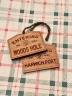 Wooden Town Sign Ornament – Custom Gift  - Personalized Coastal Gift