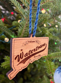 Wooden Town Sign Ornament – Custom Gift  - Personalized Coastal Gift
