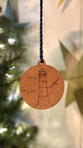 Cape Cod Lighthouse Christmas Ornament – Laser Engraved Wooden Decor