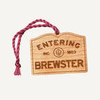 Wooden Brewster Ornament – Entering Towns Sign, Personalized Cape Cod Coastal Gift, Rustic Christmas
